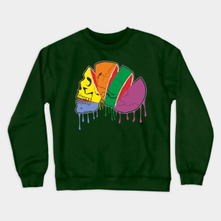 The colored skull is a strange fruit Crewneck Sweatshirt